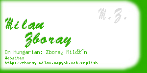 milan zboray business card